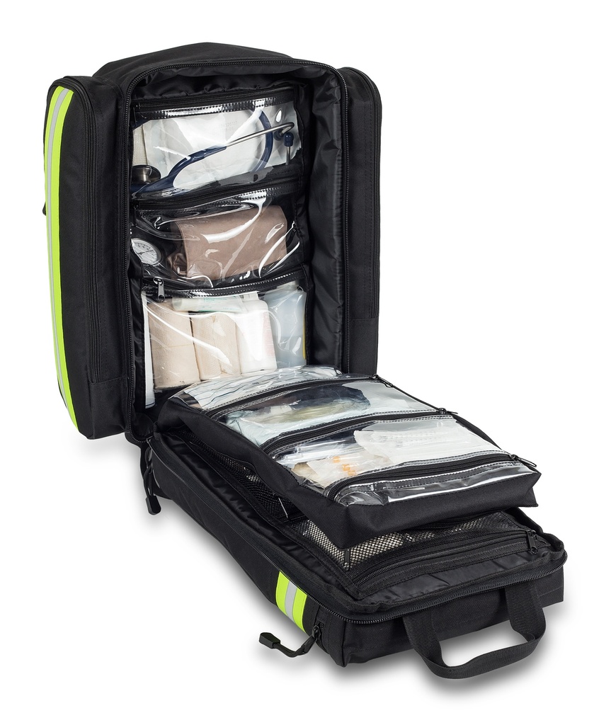 EM13.018_SUPPORTER Notfallrucksack_schwarz_offen gefuellt 1.jpg