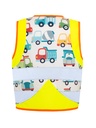 Korntex Kinder Funktionsweste Fahrzeuge, neongelb, XS, Baufahrzeug