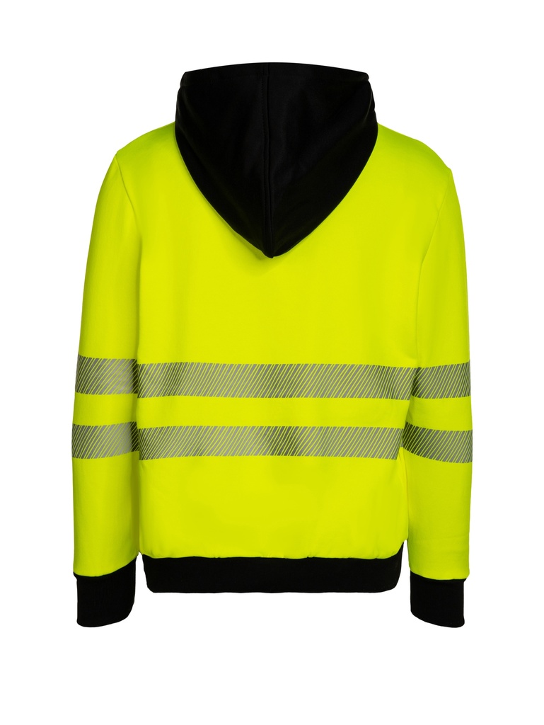 Korntex EOS Hi-Vis Hoodie EN 20471, schwarz/neongelb, 3XL