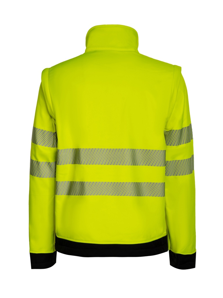 Korntex EOS Hi-Vis Softshell Jacke EN 20471, schwarz/neongelb, 3XL
