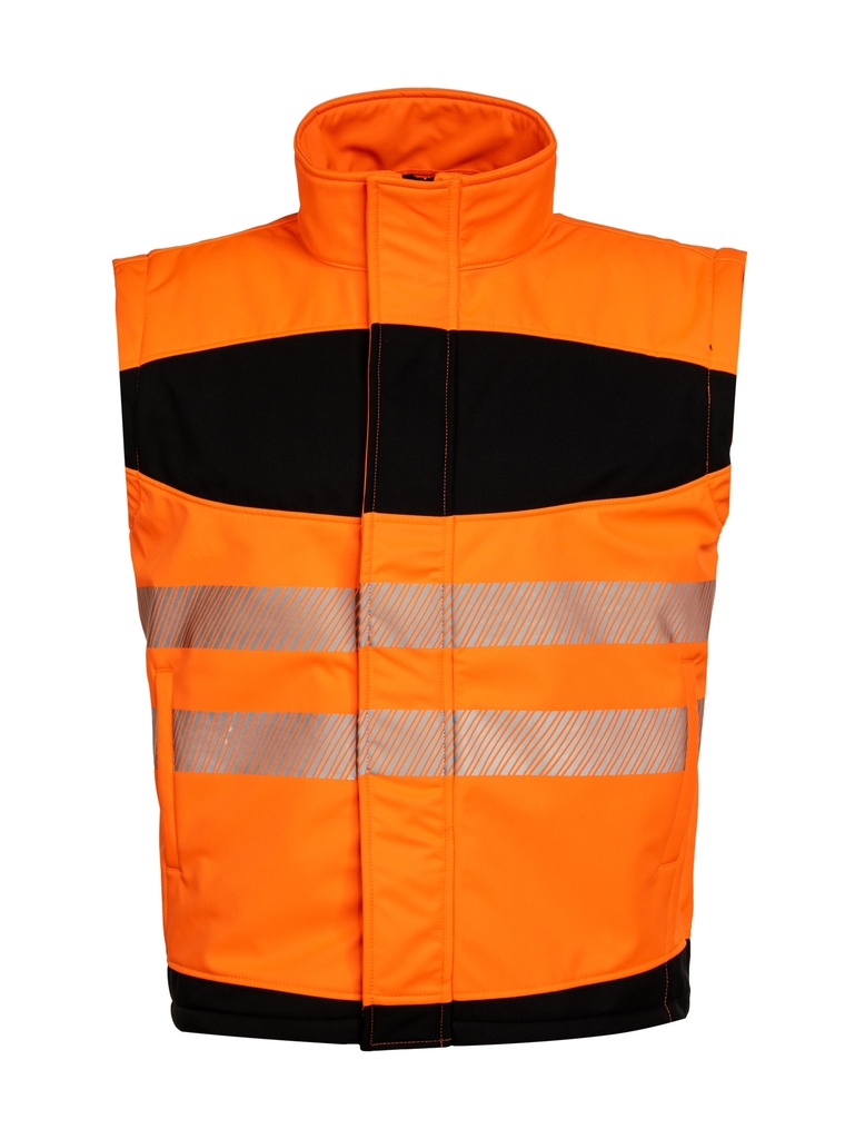 Korntex EOS Hi-Vis Softshell Jacke EN 20471, schwarz/neonorange, 4XL
