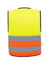 Korntex Kinder Warnweste mit Reissverschluss, neongelb/neonorange, XS