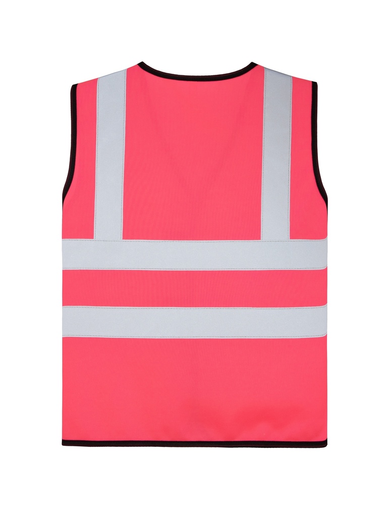 Korntex Kinder Funktionsweste mit vier Reflexstreifen, neonpink, S
