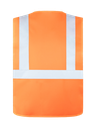 Korntex Warnweste mit drei Reflexstreifen EN 20471, neonorange, L