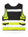 Korntex taktische Einsatzweste Premium EN 17353, schwarz/neongelb, XXL/4XL