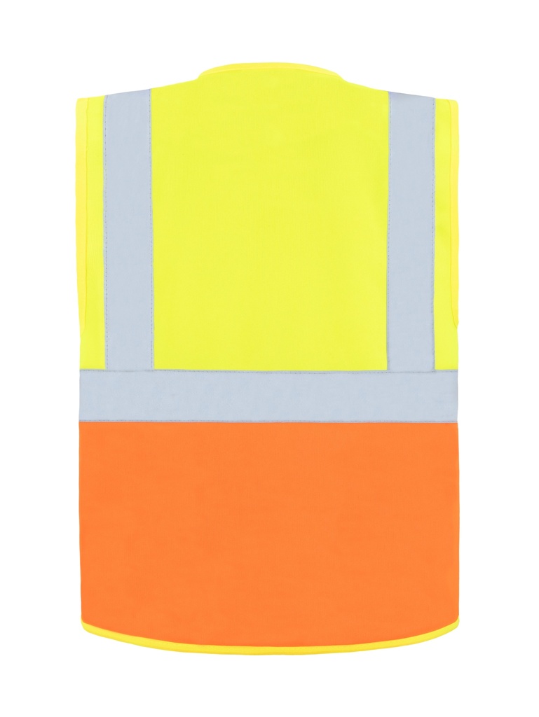 Korntex Multifunktionswarnweste EN 20471, neongelb/neonorange, S