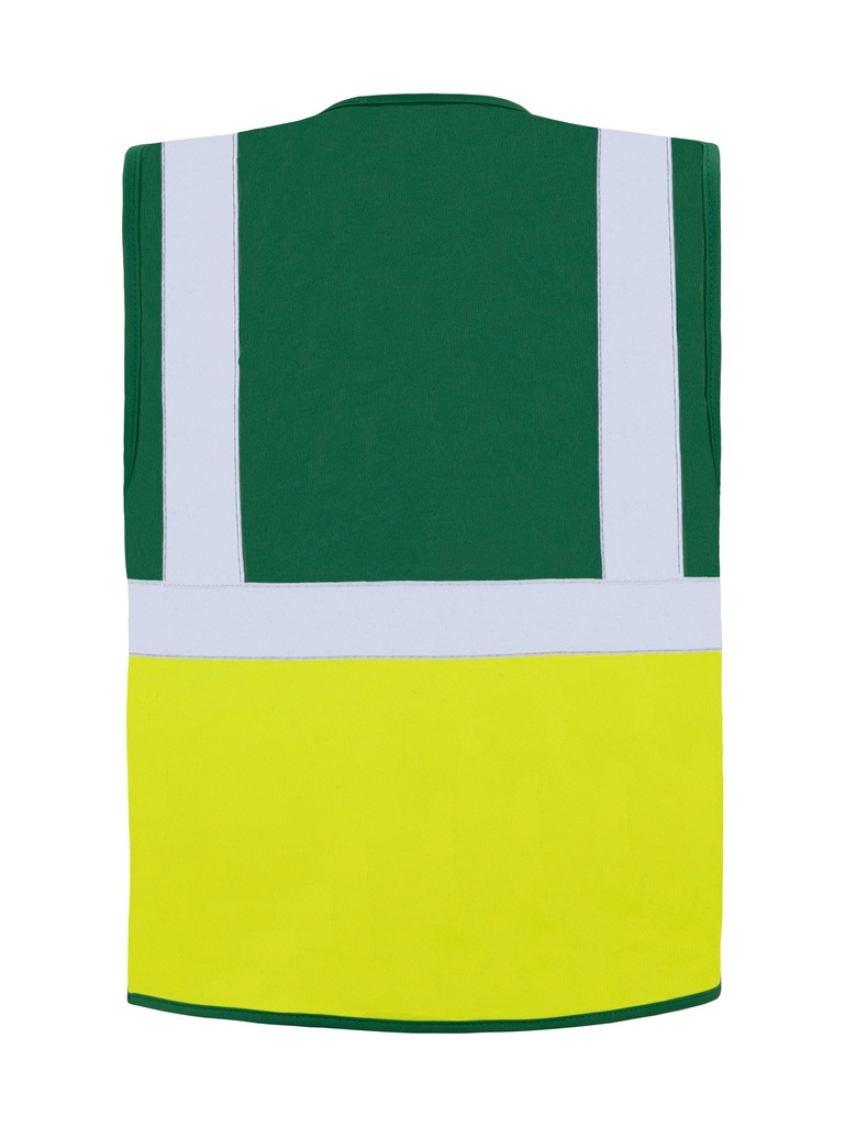 Korntex Multifunktionsweste, neongelb/dunkelgrün, 5XL