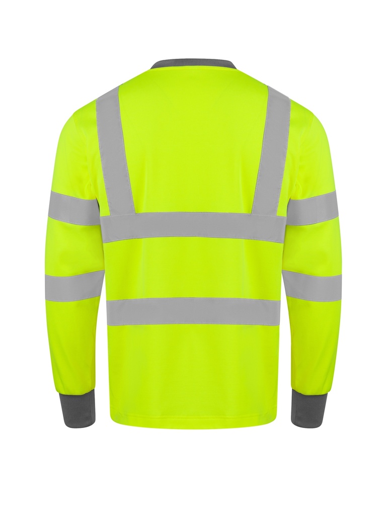 Korntex Hi-Vis Poly-Cotton Langarmshirt EN 20471, neongelb, 7XL