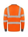 Korntex Hi-Vis Poly-Cotton Langarmshirt EN 20471, neonorange, S