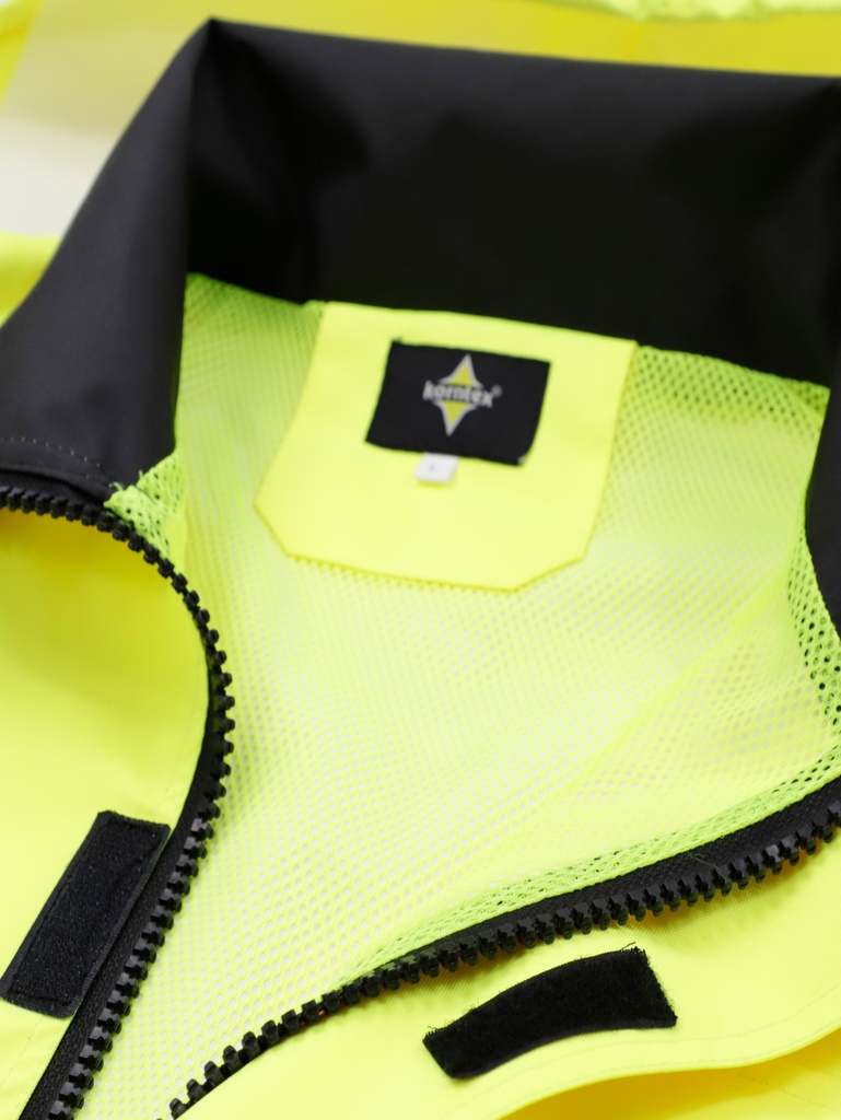 Korntex Hi-Vis leichte Regenjacke EN 20471, neongelb, XXL
