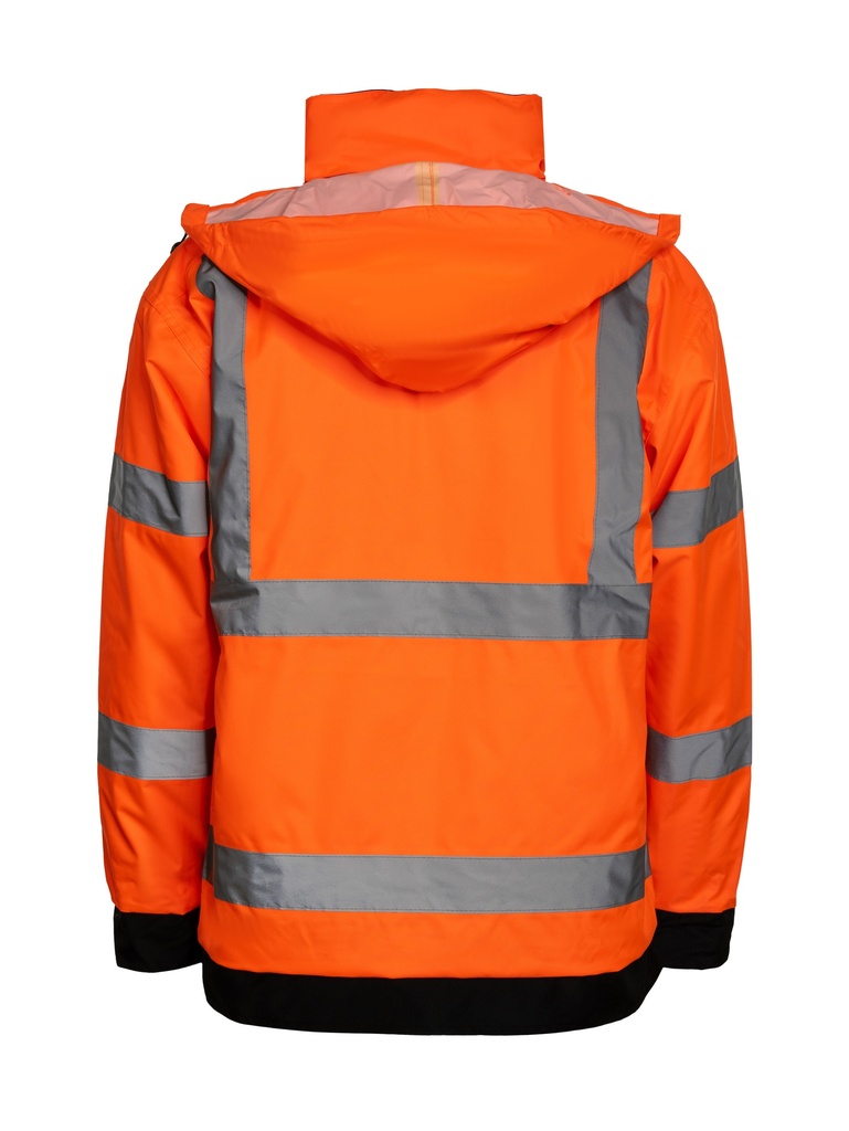 Korntex Hi-Vis leichte Regenjacke EN 20471, neonorange, XXL
