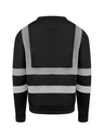 Korntex Sweatshirt mit vier Reflexstreifen, schwarz, XL