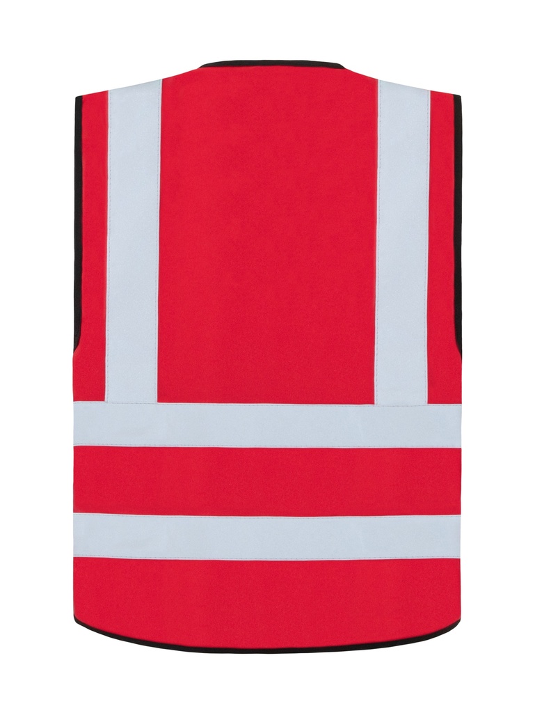 Korntex Funktionsweste mit vier Reflexstreifen, rot, L