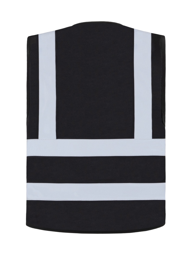 Korntex Funktionsweste mit vier Reflexstreifen, schwarz, 6XL