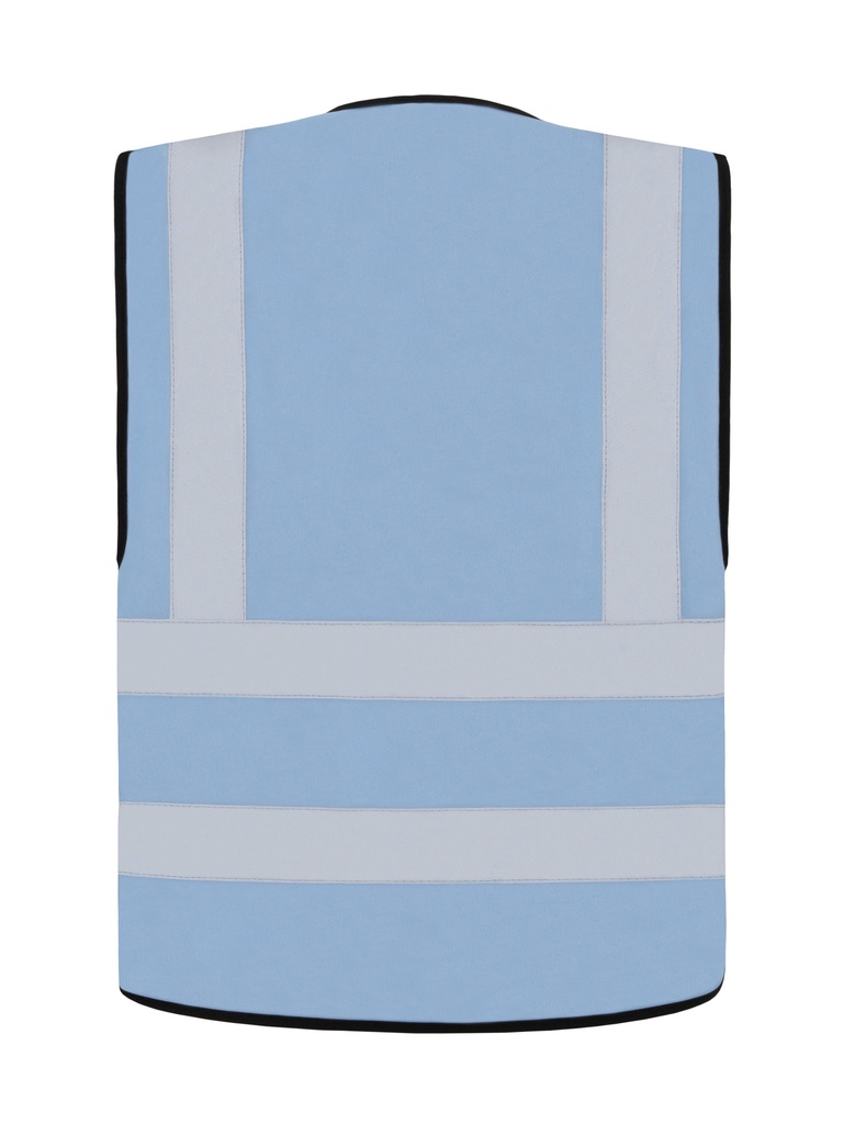 Korntex Funktionsweste mit vier Reflexstreifen, hellblau, XL