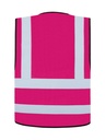 Korntex Funktionsweste mit vier Reflexstreifen, magenta, 6XL