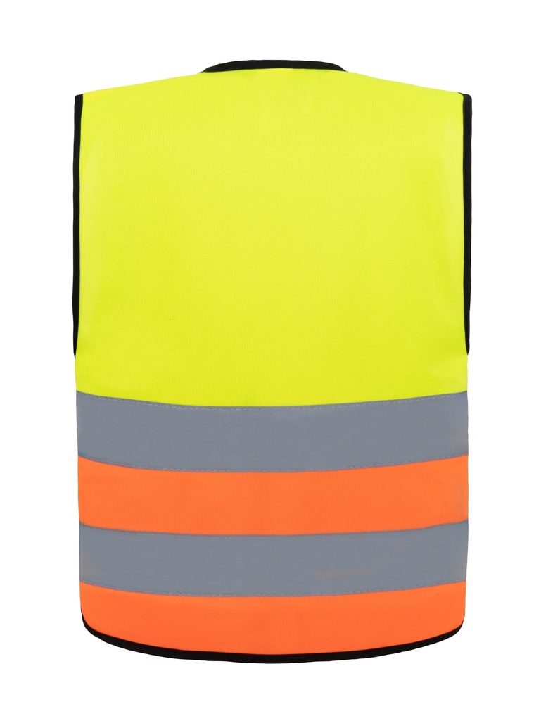 Korntex Warnweste mit schwarzem Saum EN 20471, neongelb/neonorange, S