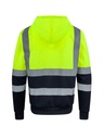 Korntex Hi-Vis Zipper Hoodie EN 20471, neongelb/navyblau, 3XL