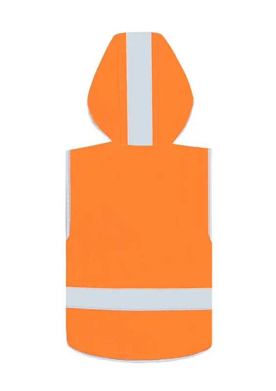 Korntex Kinder Warnweste mit Kapuze EN 17353, neonorange, XS
