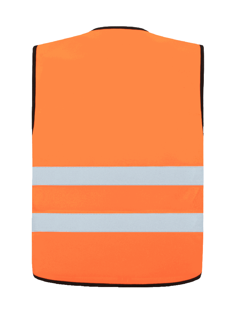 Korntex Warnweste CF mit schwarzem Saum EN 20471, neonorange, S/M