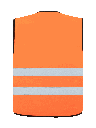 Korntex Warnweste CF mit schwarzem Saum EN 20471, neonorange, S/M