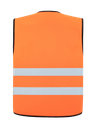 Korntex Warnweste CF mit schwarzem Saum EN 20471, neonorange, L/XL