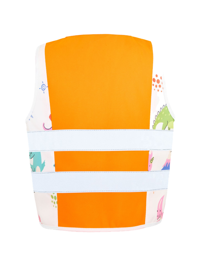 Korntex Kinder Warnweste Dinosaurier, neonorange, S Korntex Kinder Warnweste Dinosaurier, neonorange, S