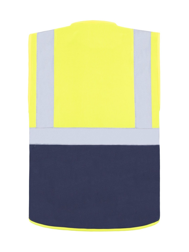 Korntex Multifunktionsweste, neongelb/navyblau, S Korntex Multifunktionsweste, neongelb/navyblau, S