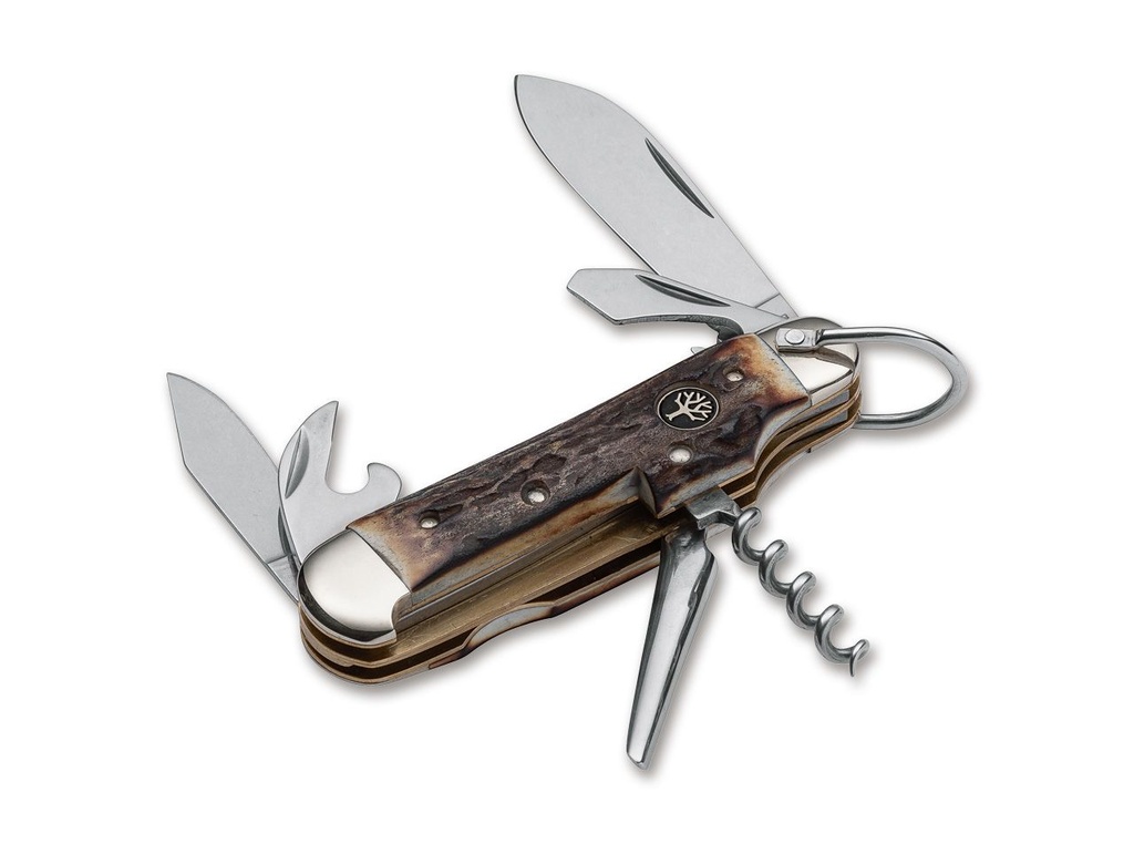 Böker Sportmesser Hirschhorn braun