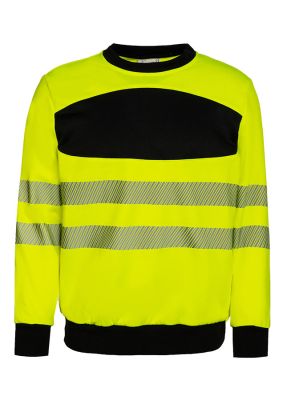 Korntex EOS Hi-Vis Sweatshirt mit schwarzer Brustpartie