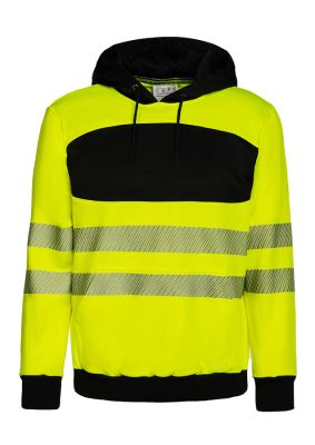 Korntex EOS Hi-Vis Hoodie mit schwarzer Brustpartie