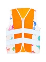 Korntex Kinder-Warnweste Action Dinosaurier - CO2-neutral, neonorange, XS