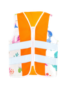 Korntex Kinder Warnweste Dinosaurier, neonorange, S