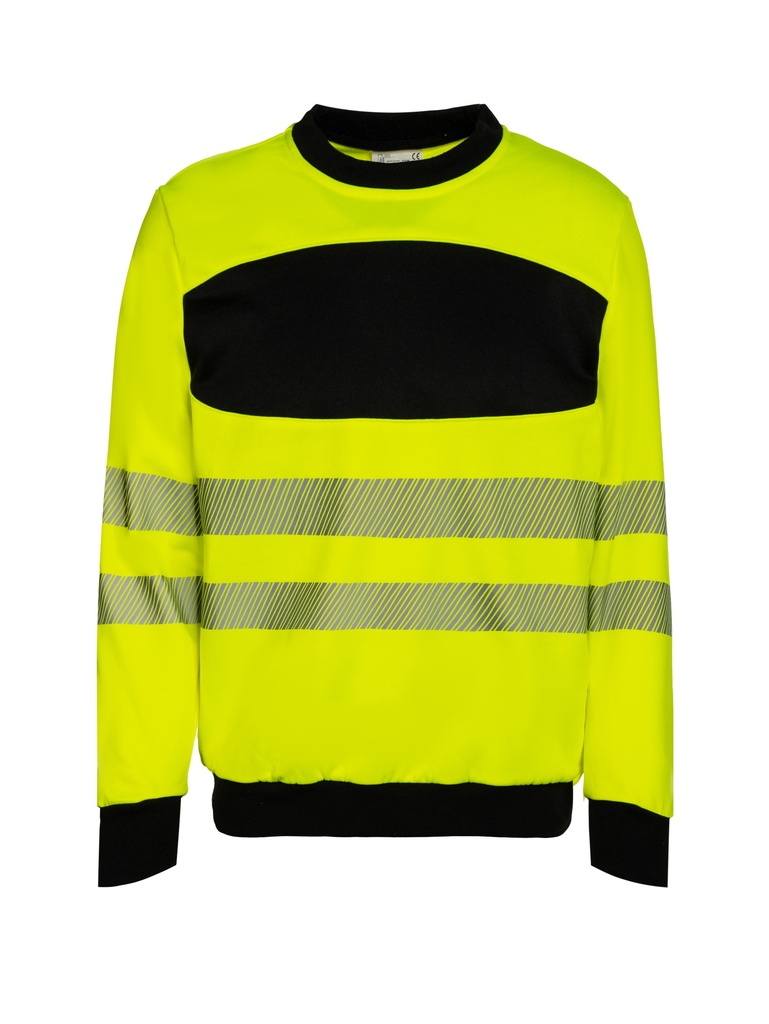 Korntex EOS Hi-Vis Sweatshirt EN 20471, schwarz/neongelb, S