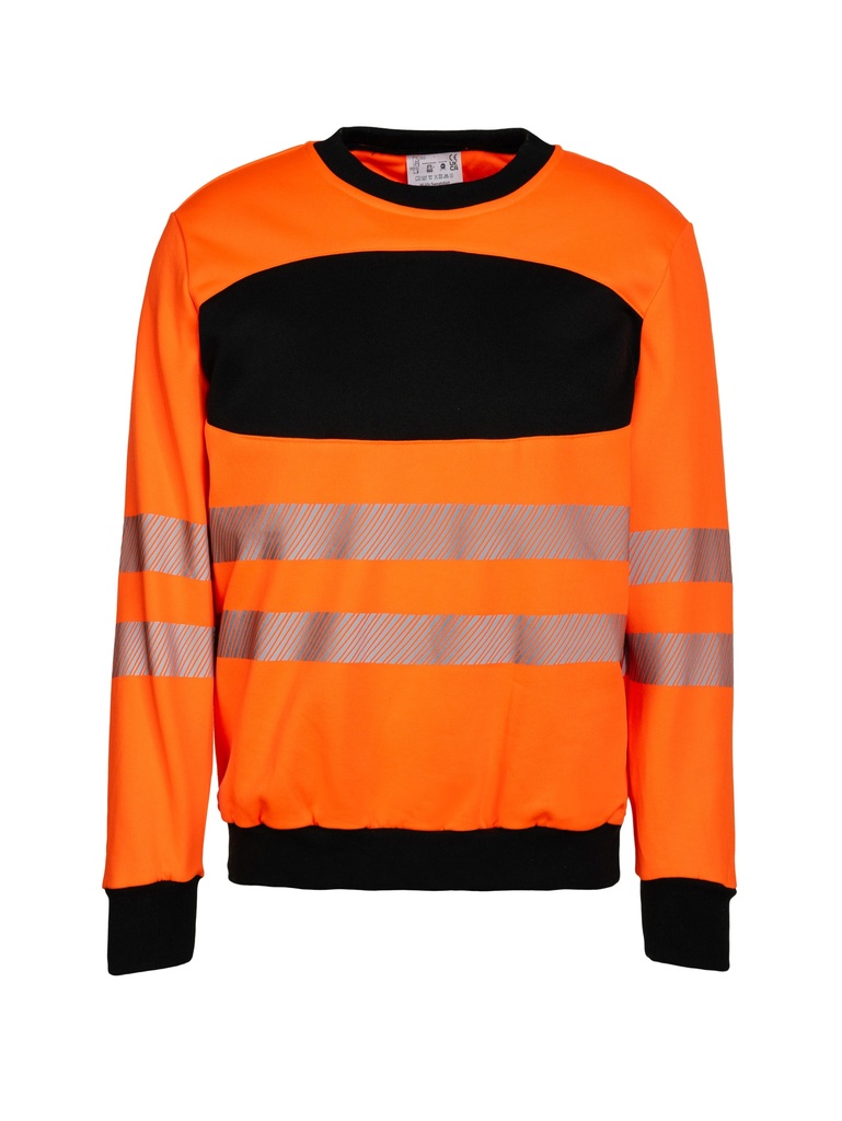 Korntex EOS Hi-Vis Sweatshirt EN 20471, schwarz/neonorange, XL
