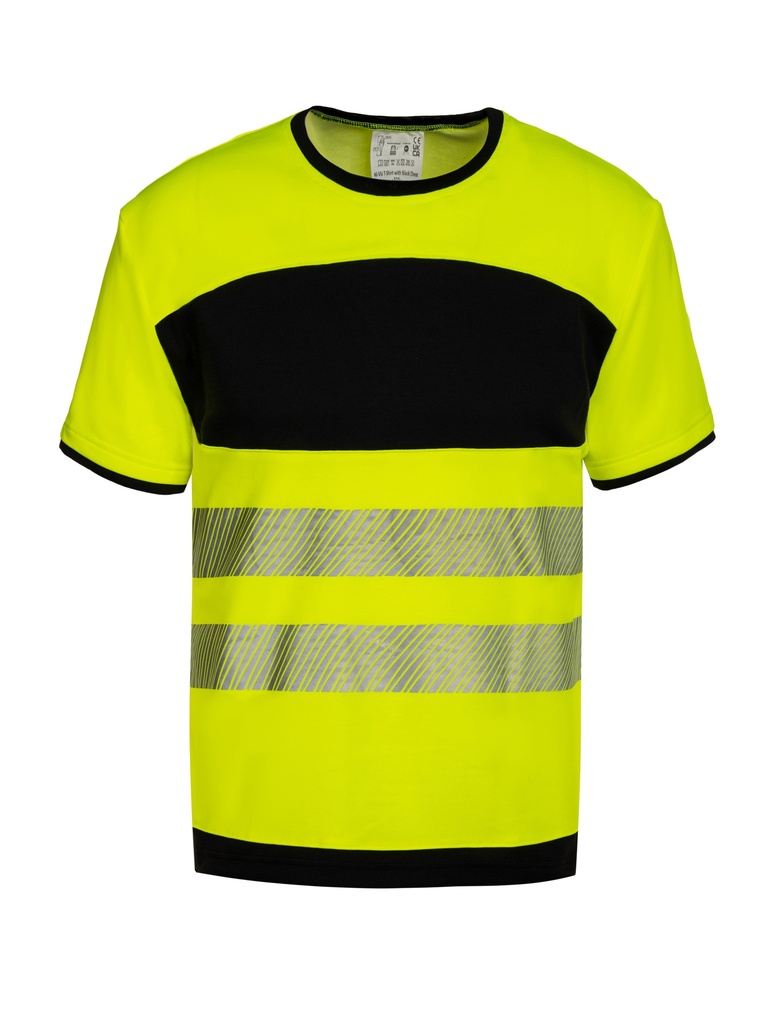 Korntex EOS Hi-Vis T-Shirt EN 20471, schwarz/neongelb, 3XL