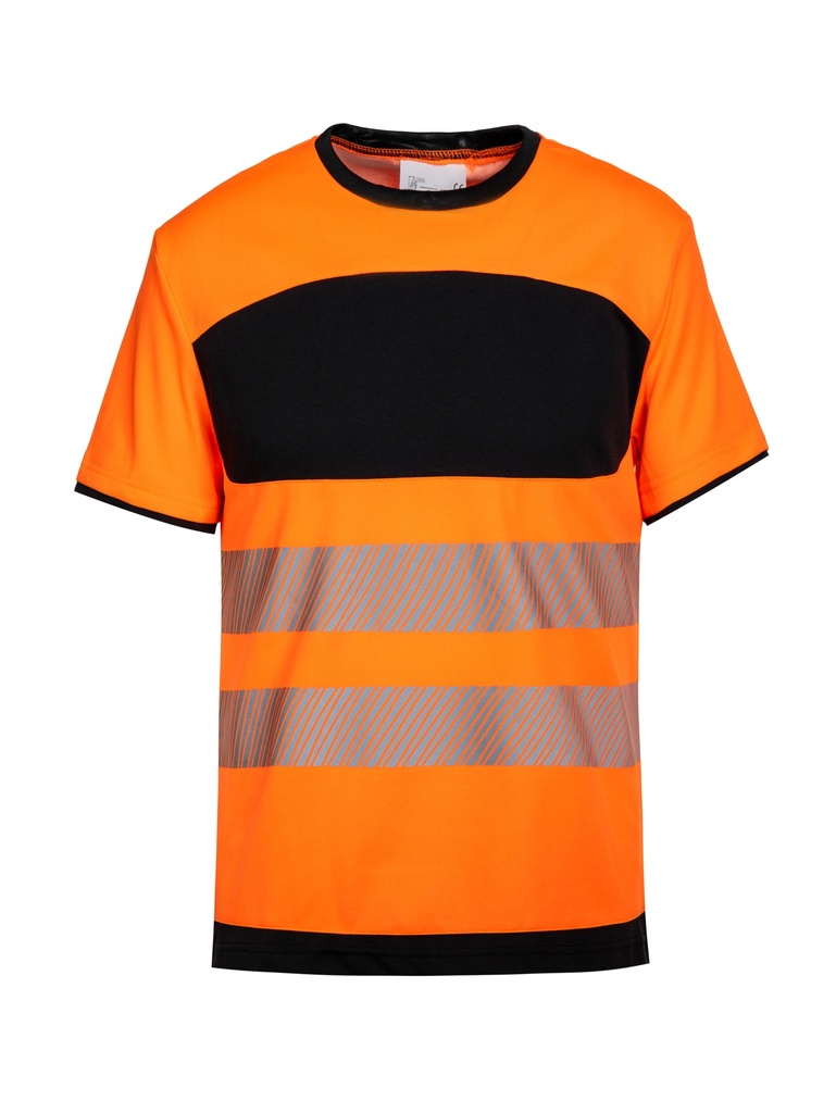 Korntex EOS Hi-Vis T-Shirt EN 20471, schwarz/neonorange, 5XL