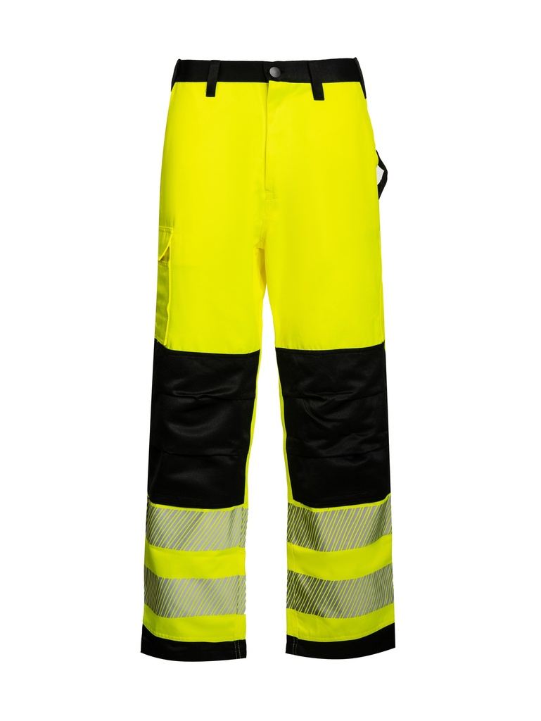 Korntex EOS Hi-Vis Hose EN 20471, schwarz/neongelb, Gr.56, Standard