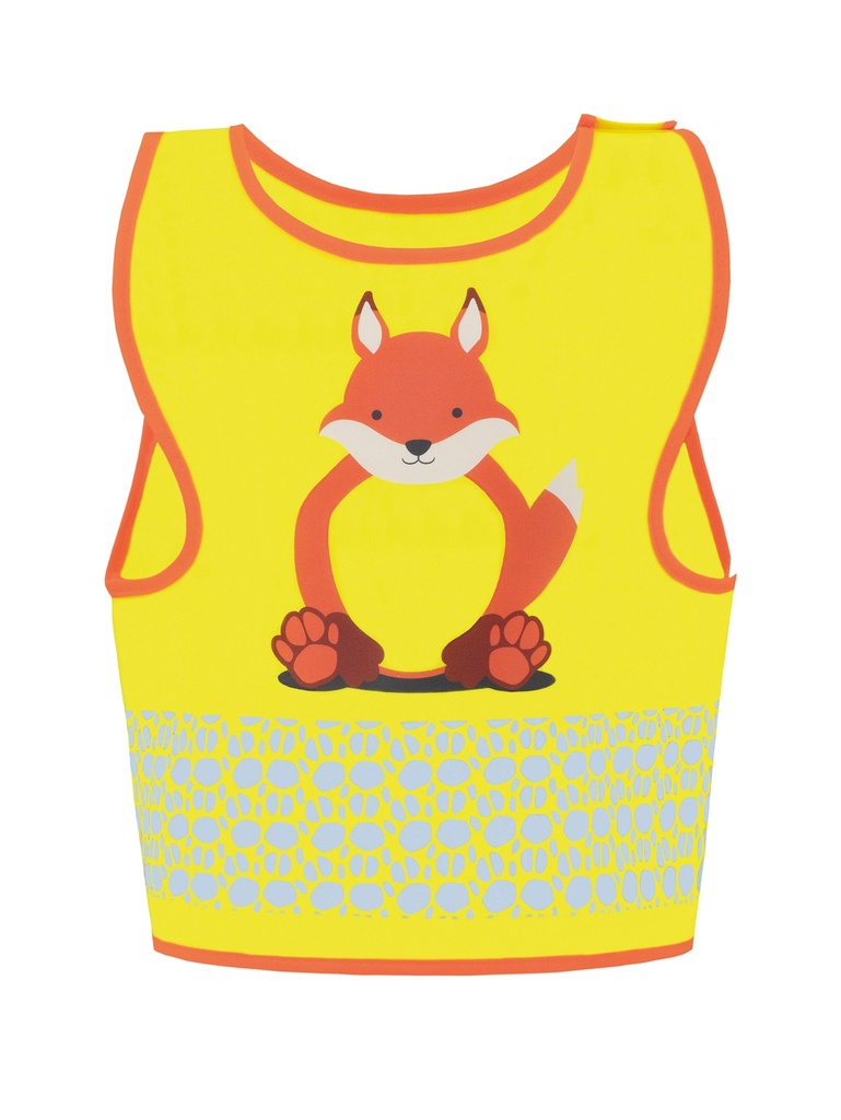 Korntex Kinder Warnweste Tierwelt, XXS, Fuchs