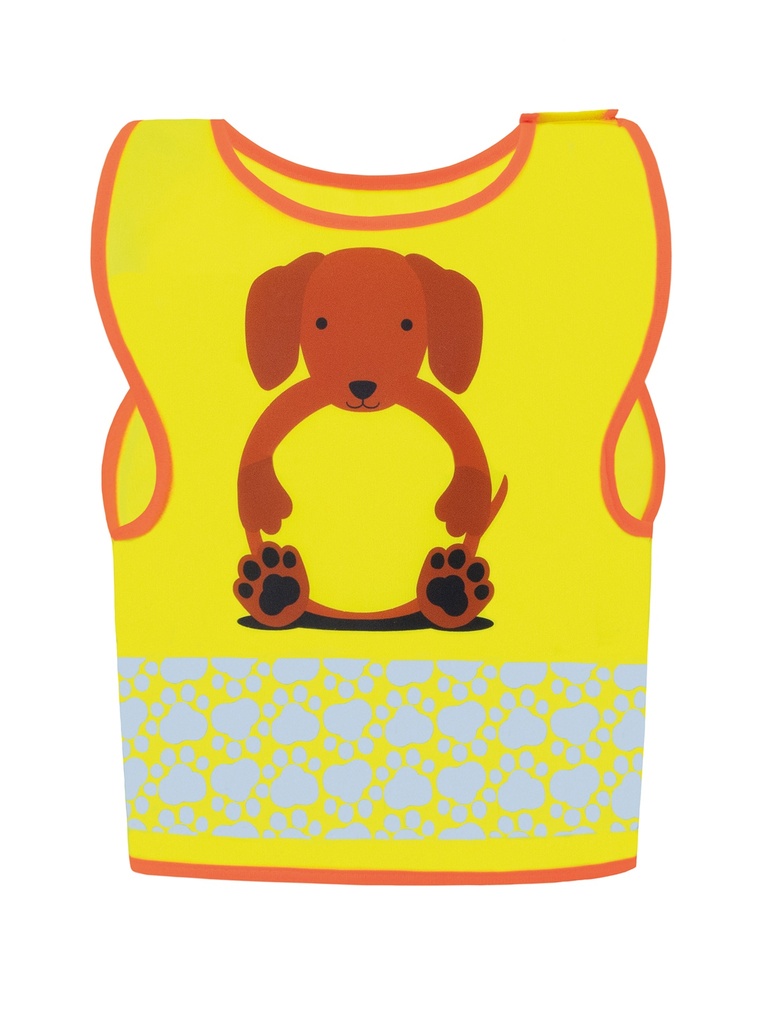 Korntex Kinder Warnweste Tierwelt, XXS, Hund