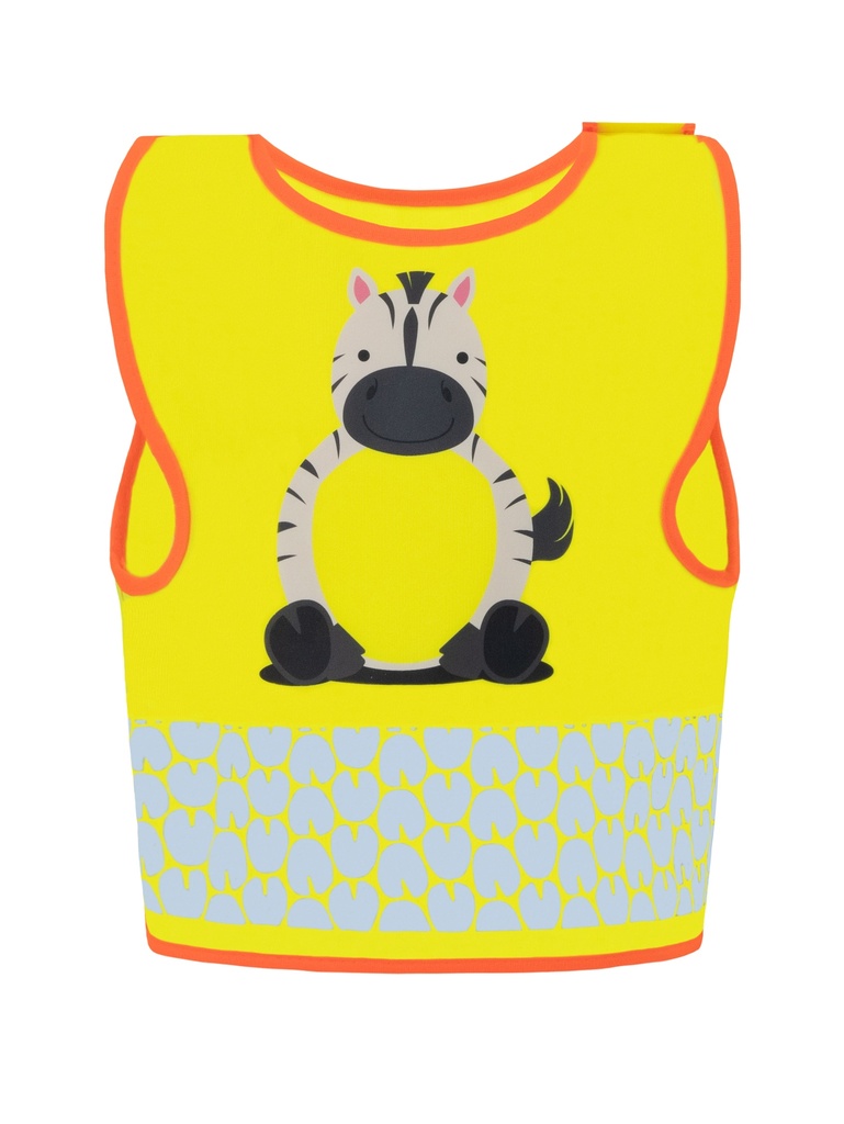 Korntex Kinder Warnweste Tierwelt, XXS, Zebra