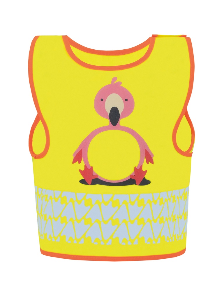 Korntex Kinder Warnweste Tierwelt, XXS, Flamingo