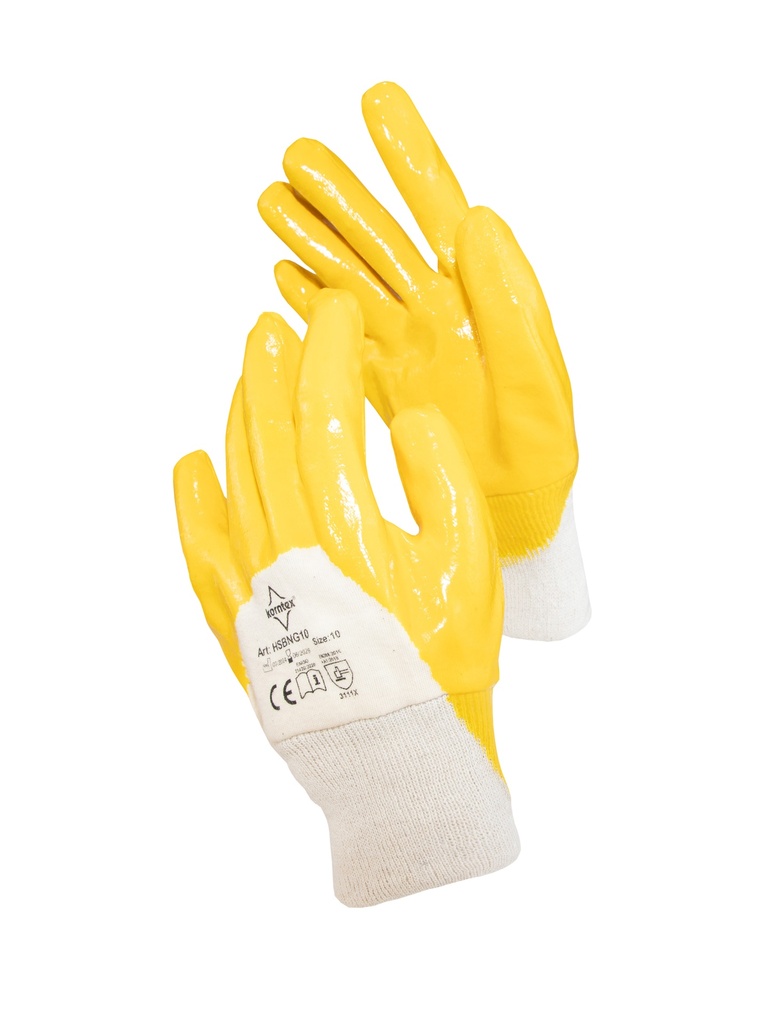 Korntex Nitrilbeschichtete Baumwollhandschuhe EN 388, Gr.10