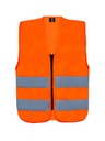 Korntex Kinder Warnweste mit Reissverschluss, neonorange, XS