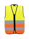 Korntex Kinder Warnweste mit Reissverschluss, neongelb/neonorange, XS