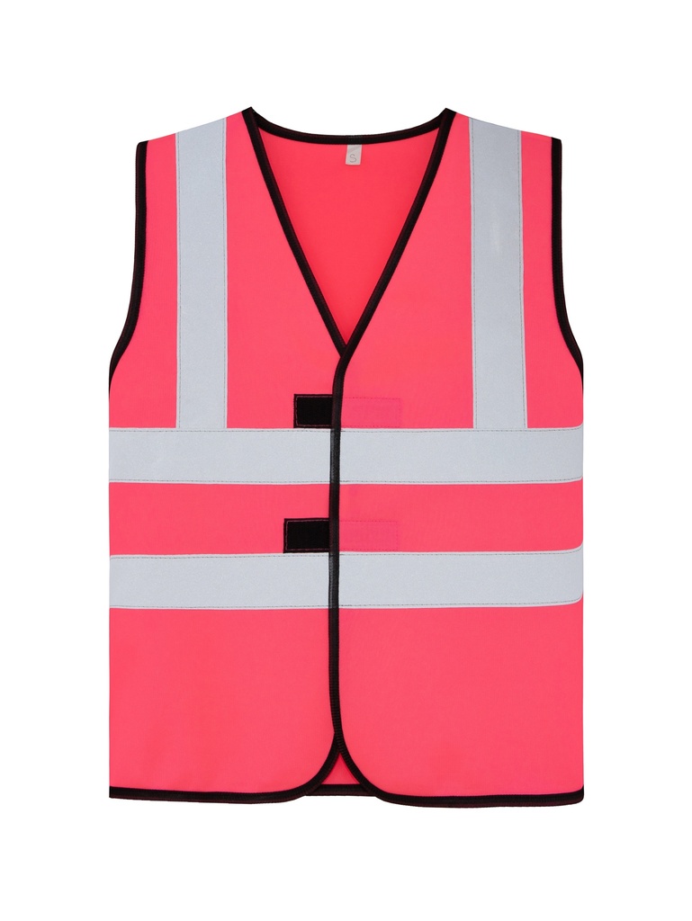 Korntex Kinder Funktionsweste mit vier Reflexstreifen, neonpink, S