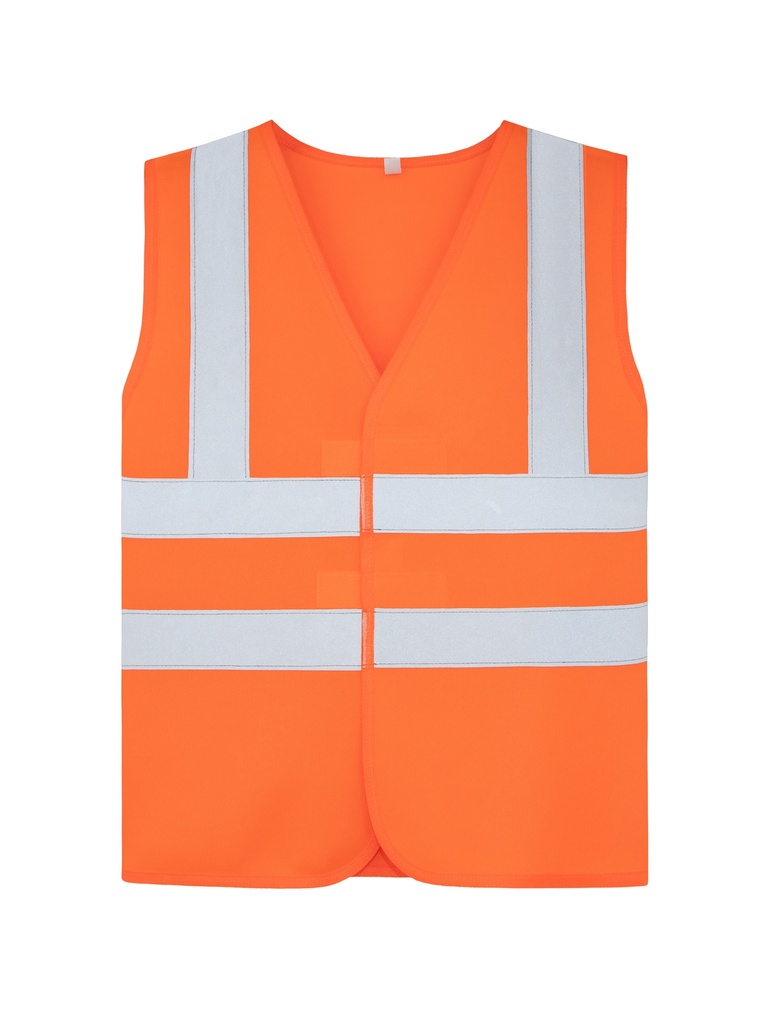Korntex Kinder Warnweste mit vier Reflexstreifen, neonorange, XS