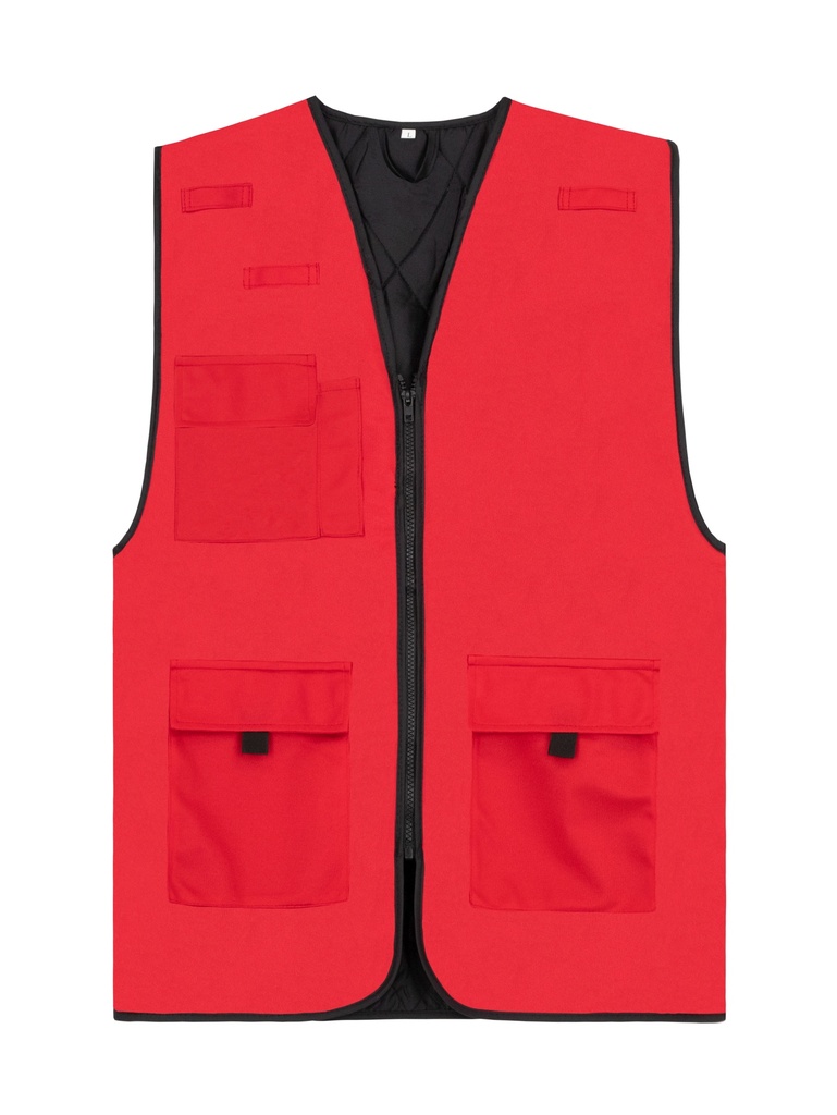 Korntex Arbeitsweste gefüttert, rot, L