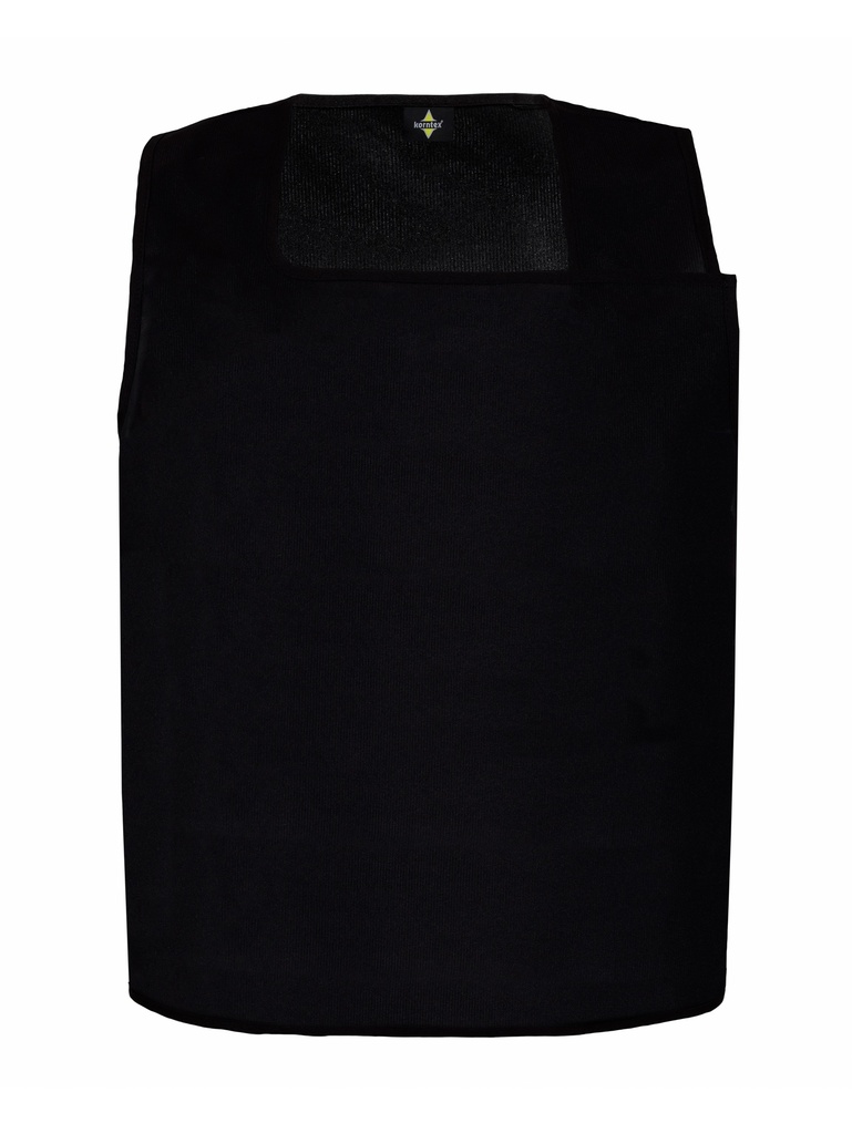 Korntex asymmetrische Kennzeichnungsweste, schwarz, L/XL