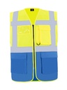Korntex Multifunktionsweste CF, neongelb/blau, 5XL